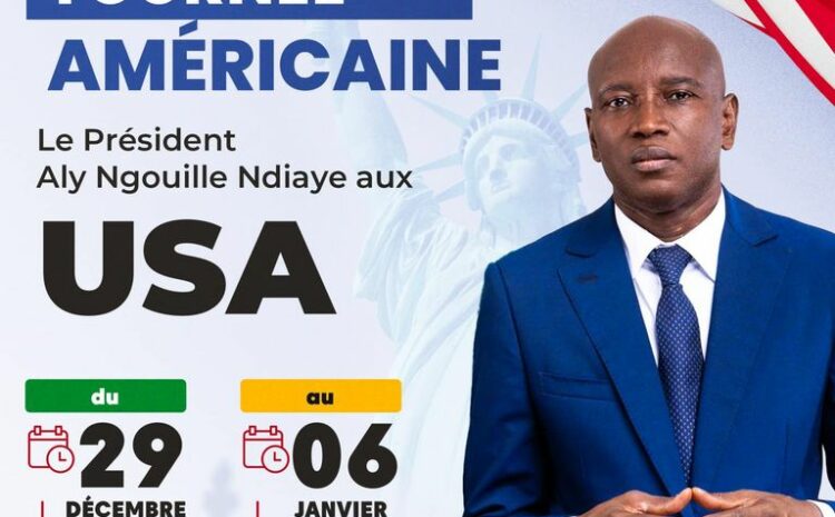  Tournée Américaine : Aly Ngouille Ndiaye à la Rencontre de la Diaspora Sénégalaise en Vue des Présidentielles 2024